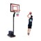 Portable Adjustable Basketball Hoop 5-10 ft PE PET Backboard Outdoor
